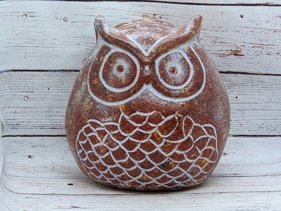 Owl Planter, Clay Flower Pot