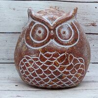 Owl Planter, Clay Flower Pot