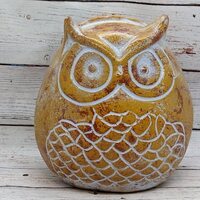 Owl Planter Pot - Clay, Flower Pot, Owl Gifts, Handmade Mexican Pottery, Indoor Planter, Out...