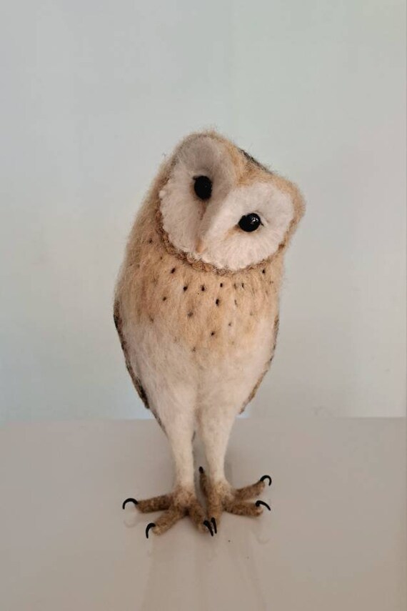 needle felted barn owl