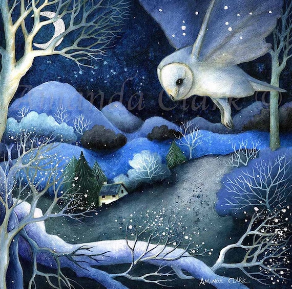 Limited edition Owl giclee print: Seer