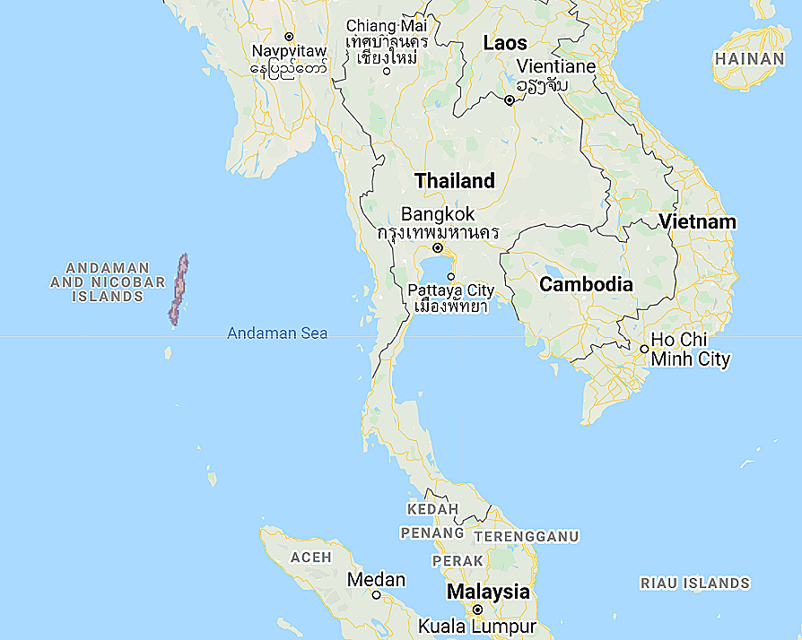 Range of Andaman Masked Owl (Tyto deroepstorffi)