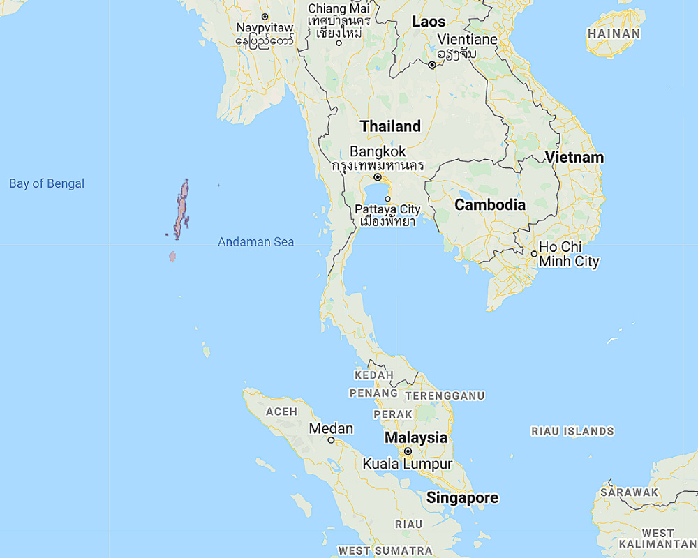 Range of Andaman Scops Owl (Otus balli)