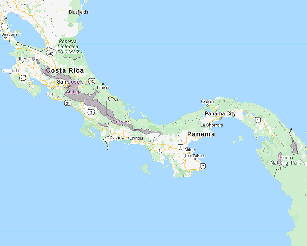 Range of Bare-shanked Screech Owl (Megascops clarkii)