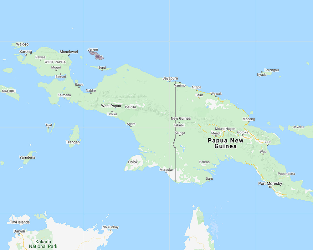 Range of Biak Scops Owl (Otus beccarii)