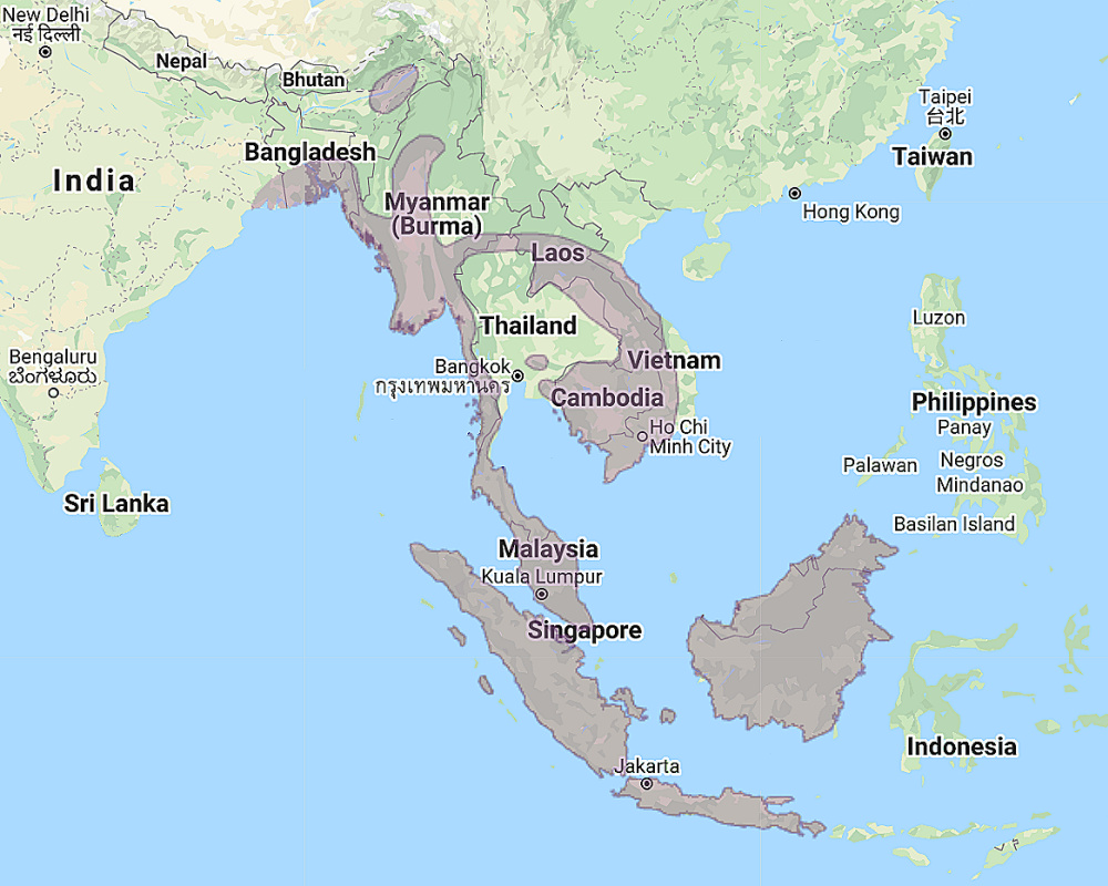 Range of Buffy Fish Owl (Ketupa ketupu)