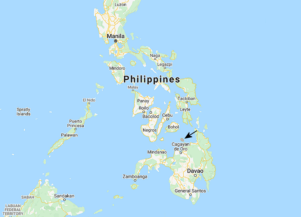 Range of Camiguin Hawk Owl (Ninox leventisi)