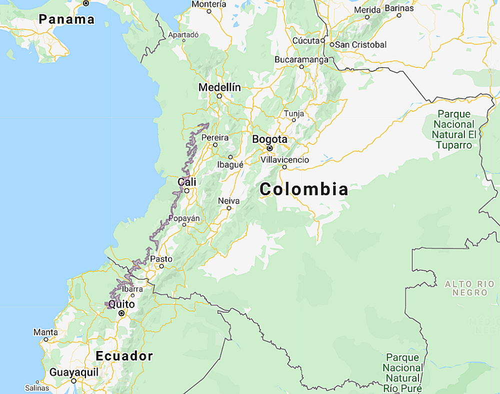 Range of Cloud-forest Pygmy Owl (Glaucidium nubicola)