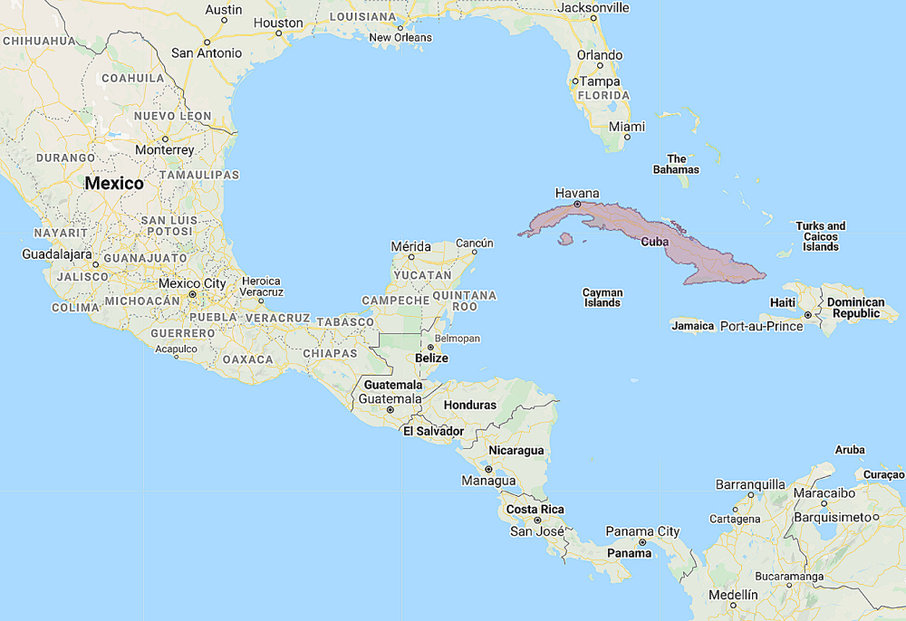 Range of Cuban Pygmy Owl (Glaucidium siju)