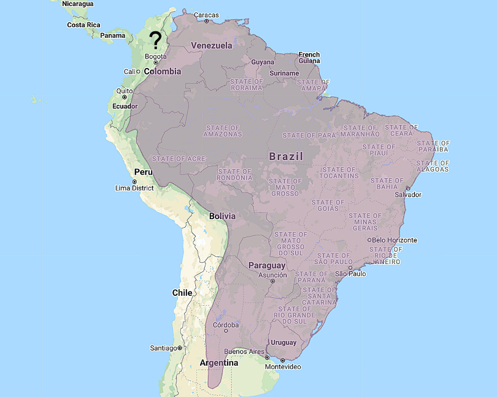 Range of Ferruginous Pygmy Owl (Glaucidium brasilianum)