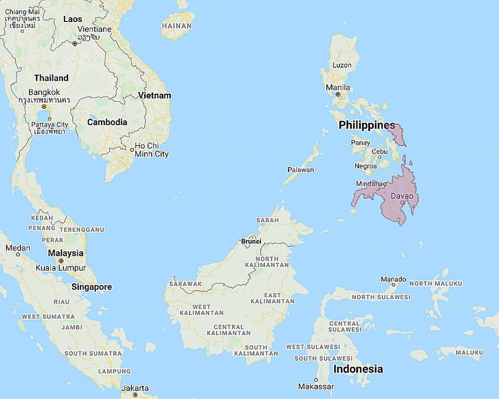 Range of Giant Scops Owl (Otus gurneyi)