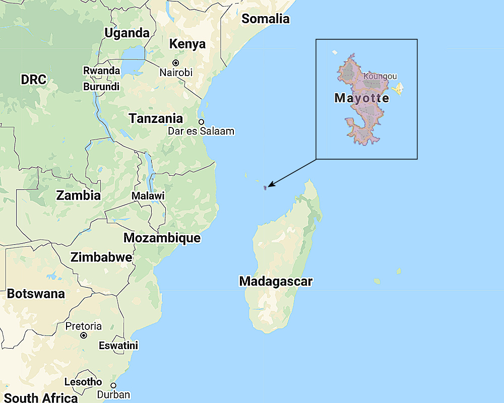 Range of Mayotte Scops Owl (Otus mayottensis)