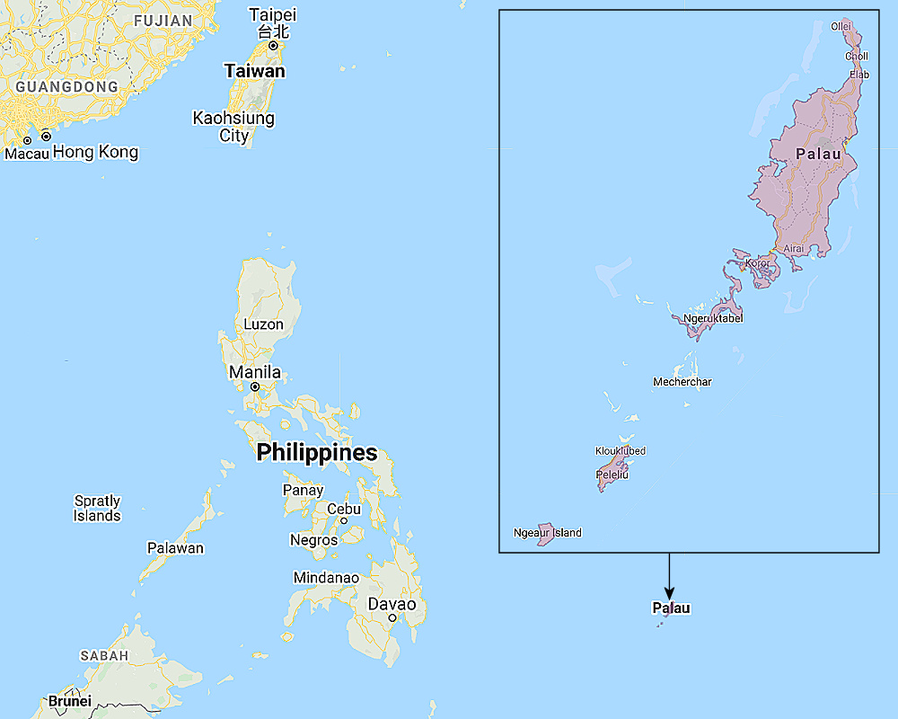 Range of Palau Owl (Pyrroglaux podargina)