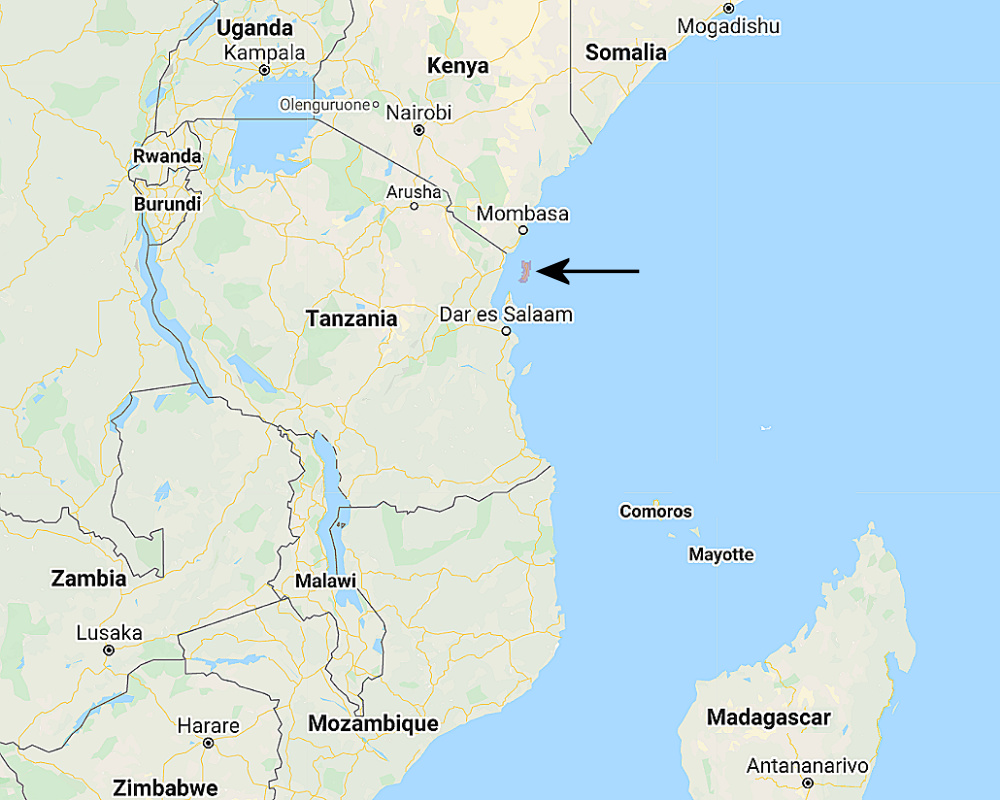 Range of Pemba Scops Owl (Otus pembaensis)