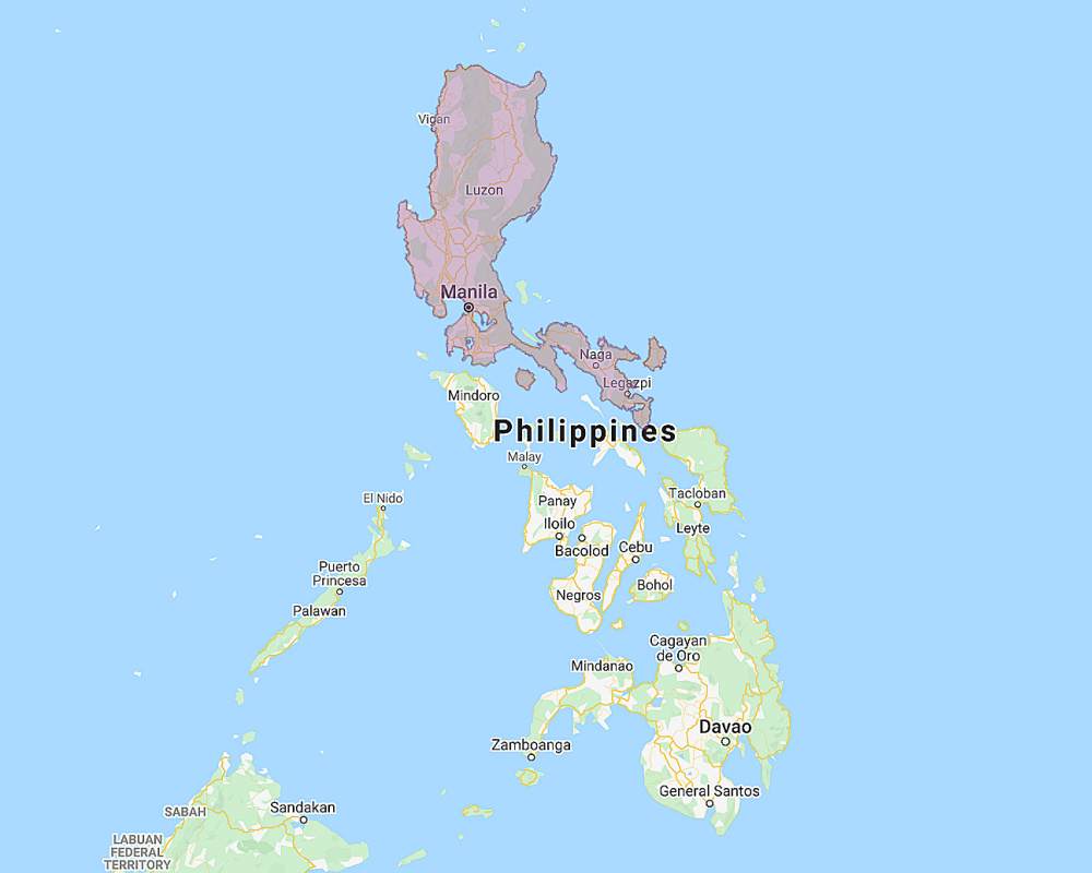 Range of Philippine Scops Owl (Otus megalotis)