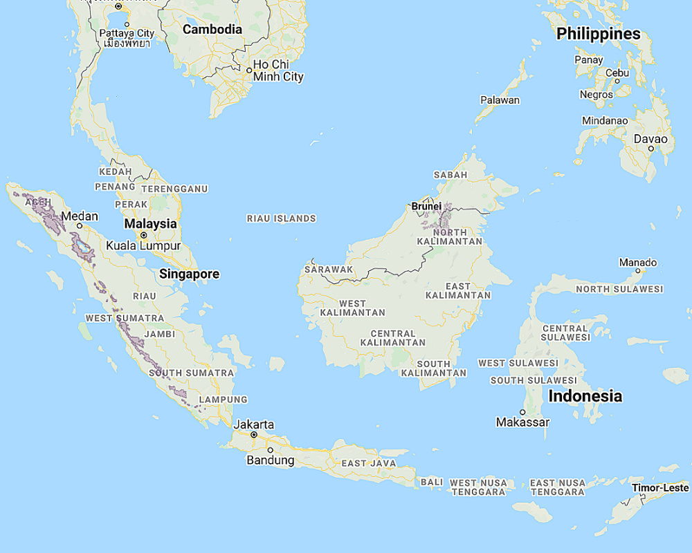 Range of Rajah Scops Owl (Otus brookii)