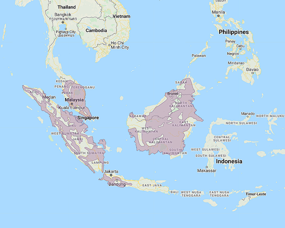 Range of Reddish Scops Owl (Otus rufescens)