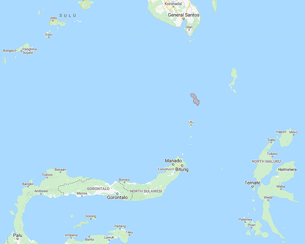 Range of Sangihe Scops Owl (Otus collari)