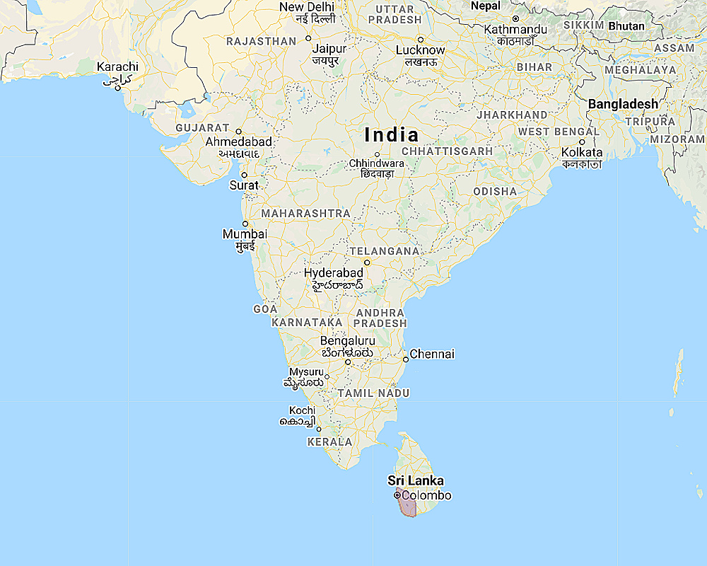 Range of Serendib Scops Owl (Otus thilohoffmanni)