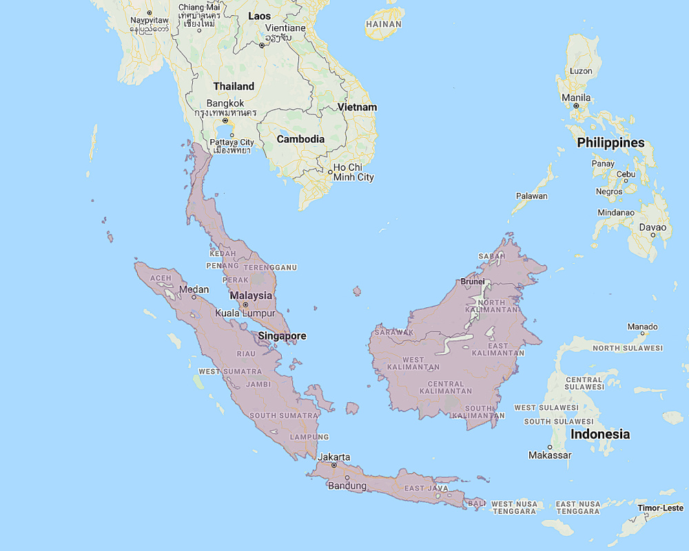 Range of Sunda Scops Owl (Otus lempiji)