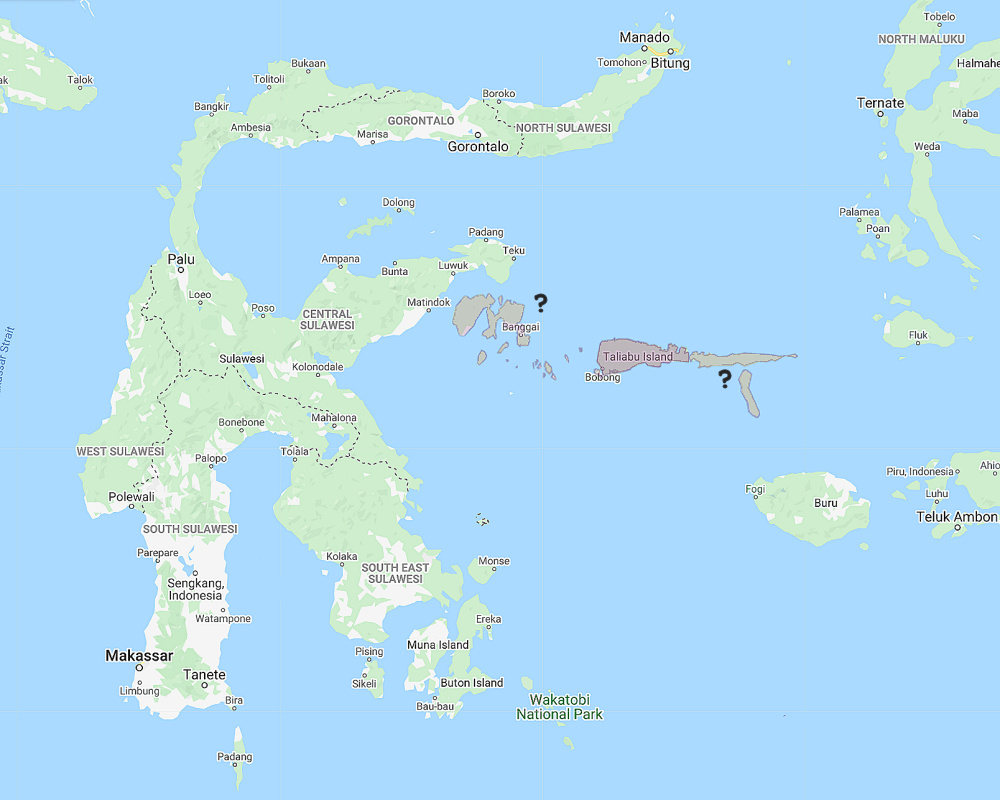 Range of Taliabu Masked Owl (Tyto nigrobrunnea)